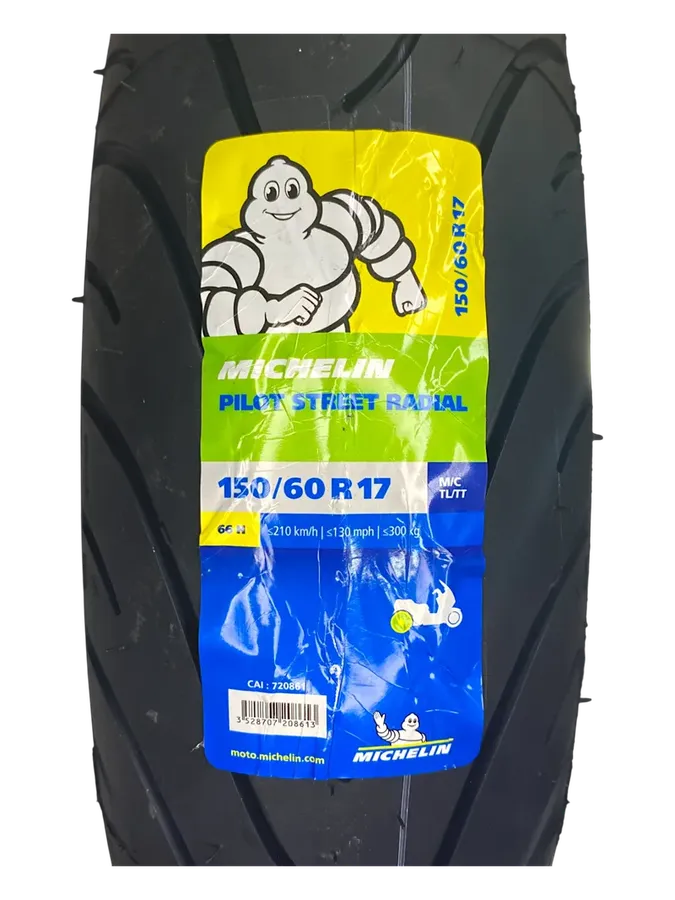 Llanta MICHELIN 150 60r-pilot 17 street radial trasera