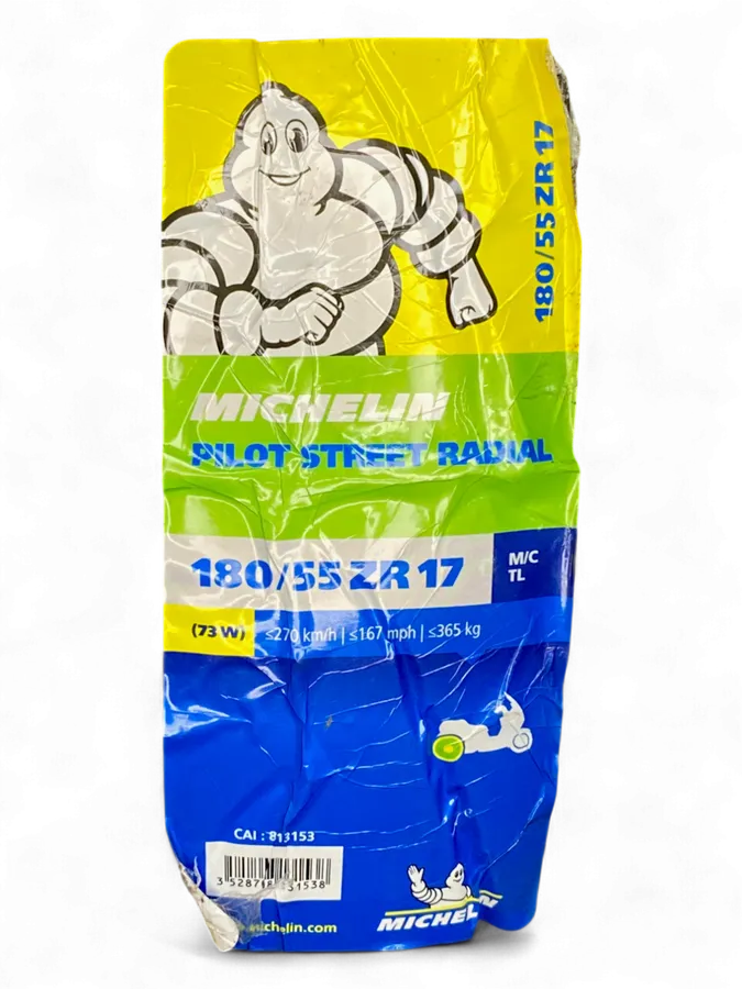 Llanta MICHELIN 180 55zr-pilot 17 street radial trasera