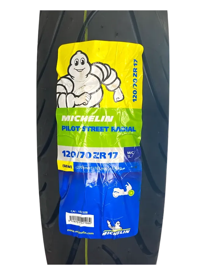 Llanta MICHELIN 120 70zr-pilot 17 street delantera
