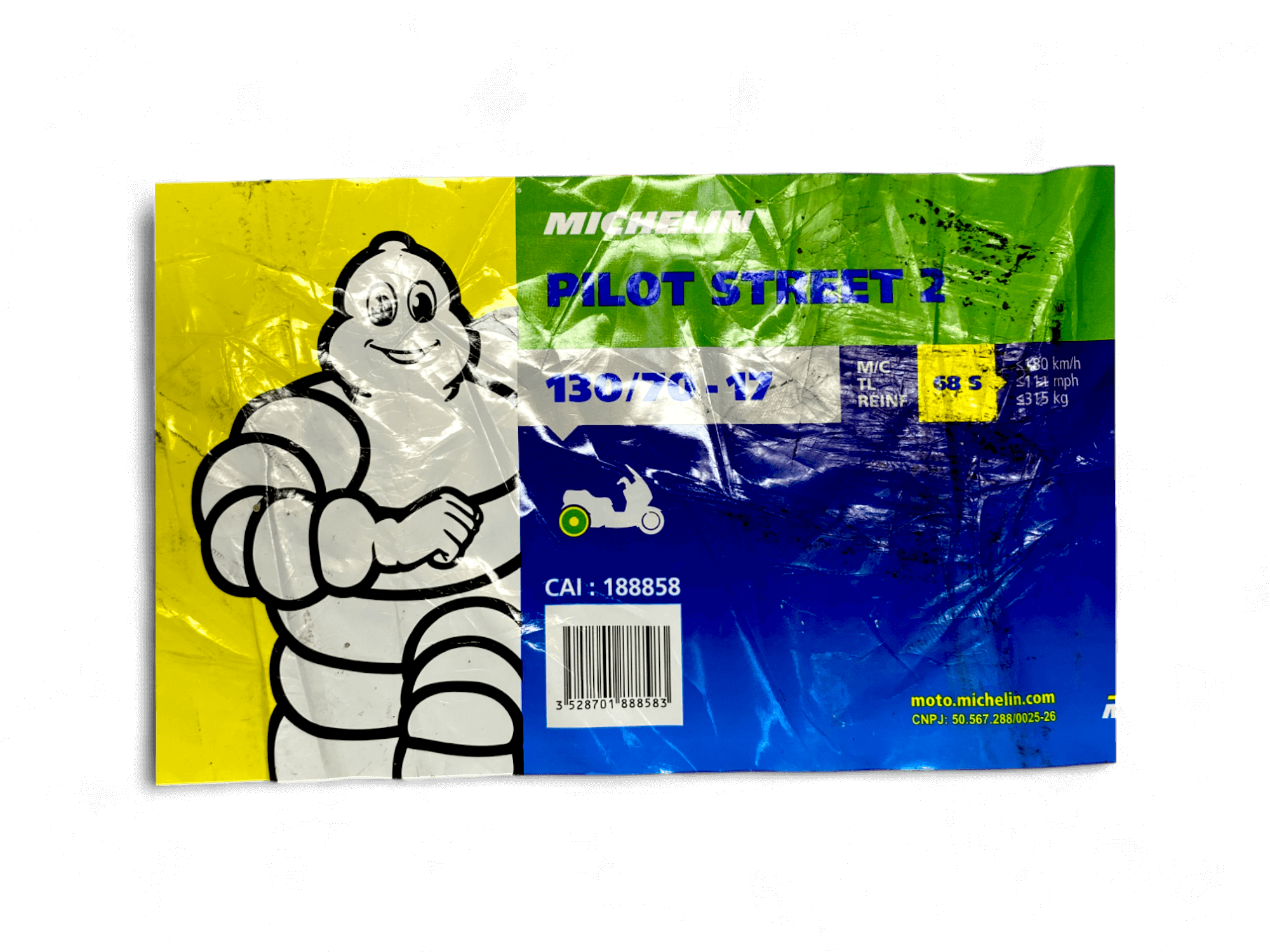 Llanta MICHELIN 130 70-pilot 17 street trasera 2 sellomatic