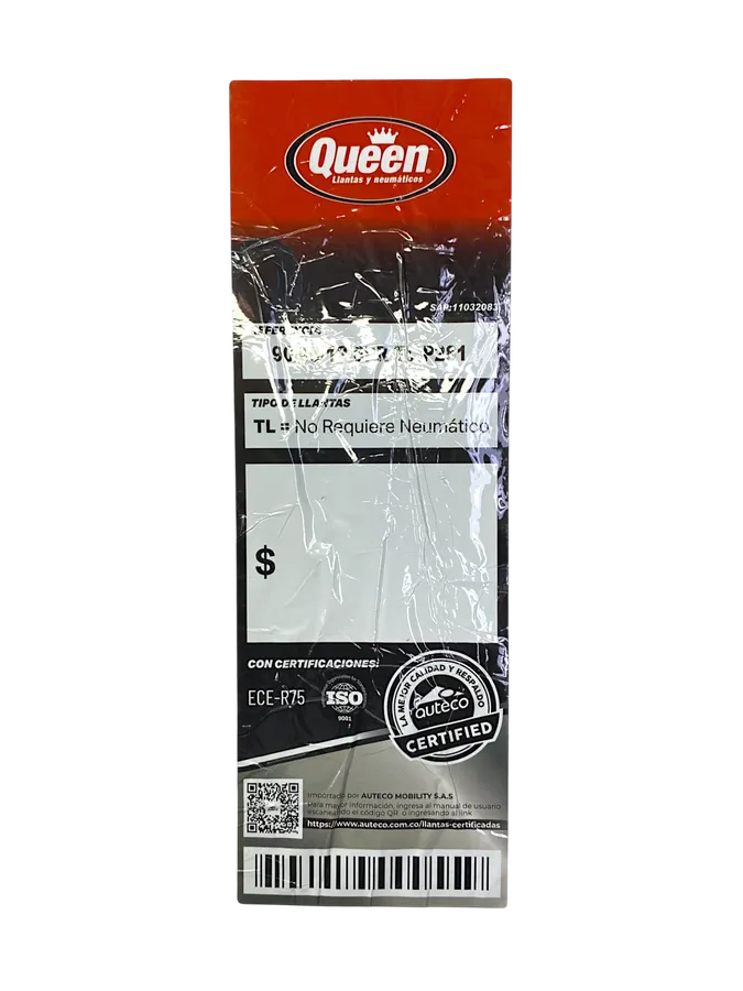 Llanta QUEEN tire 90 90-12 psellomatic 281