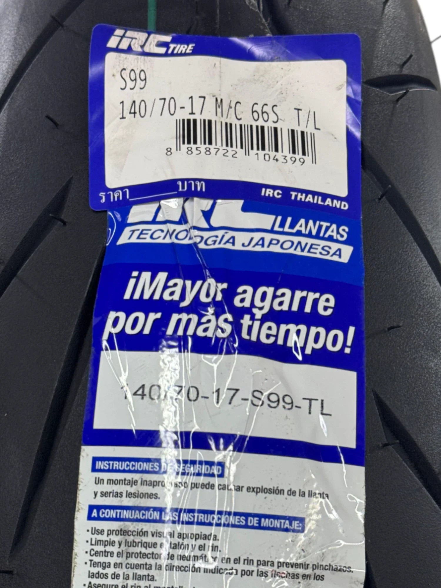 Llanta IRC 140 70‑iz 17‑s ssellomatic 99