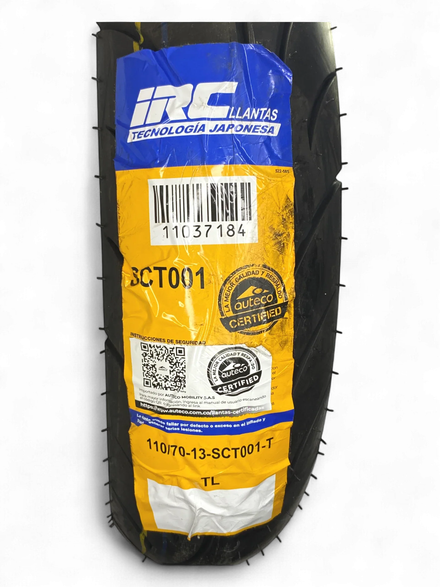 Llanta IRC 110 70-sct 13delantera 001 sellomatic