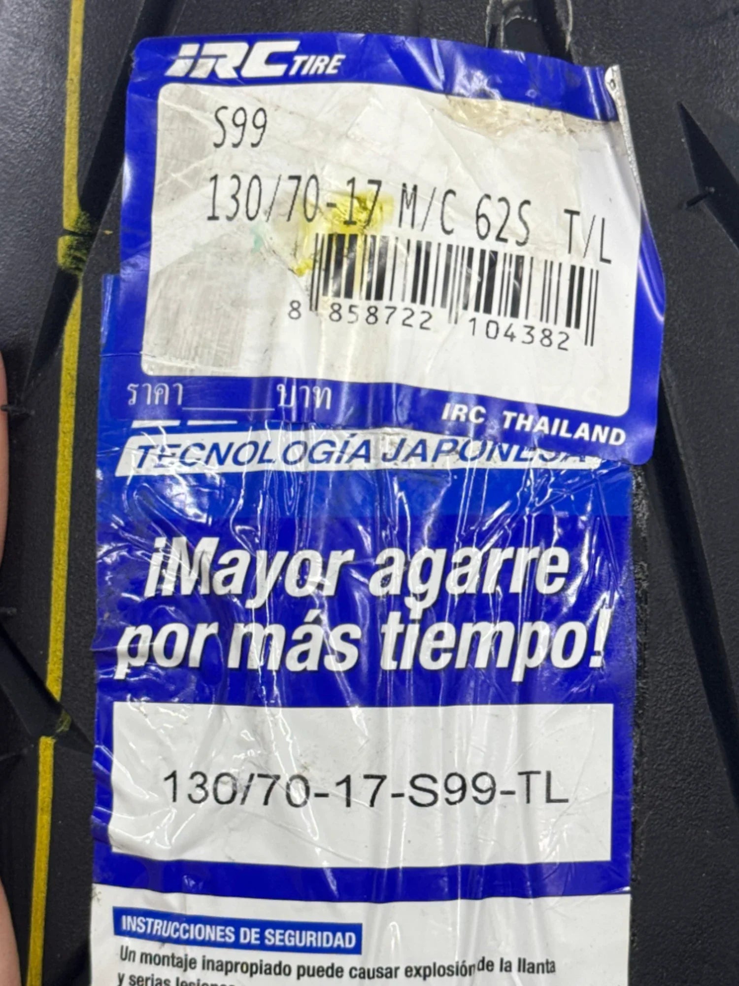 Llanta IRC 130 70‑iz 17‑s strasera 99 sellomatic