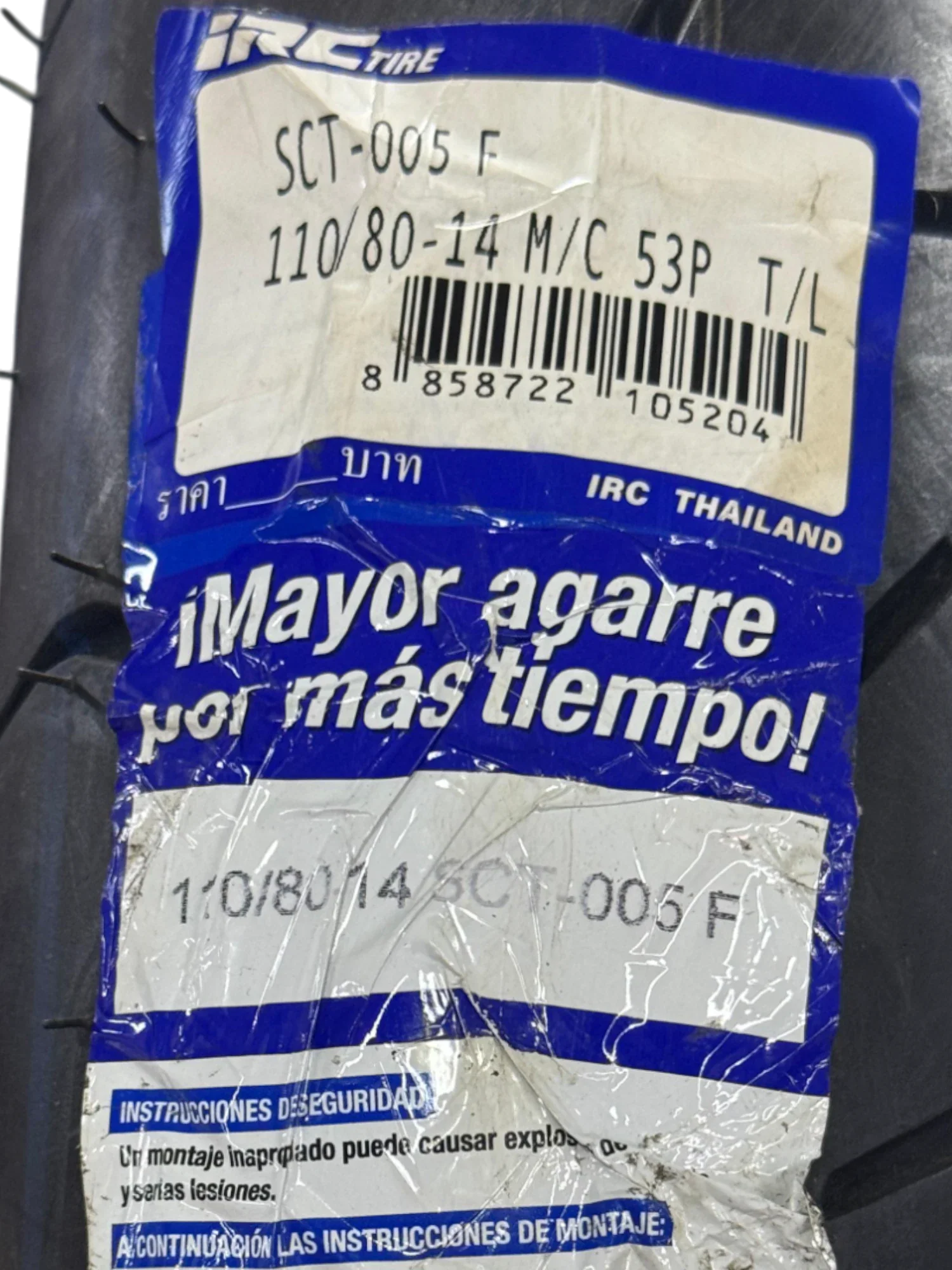 Llanta IRC 110 80-sct 14 005f sellomatic