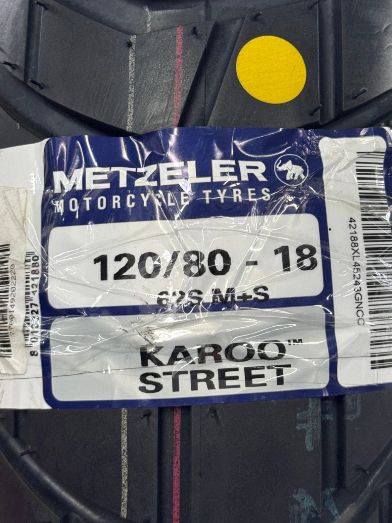 Llanta METZELER 120 80-karoo 18 street 62s neumatico dual-sport