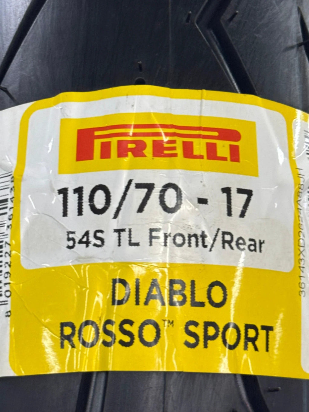 Llanta PIRELLI 110 70-diablo 17 rosso sport sellomatic