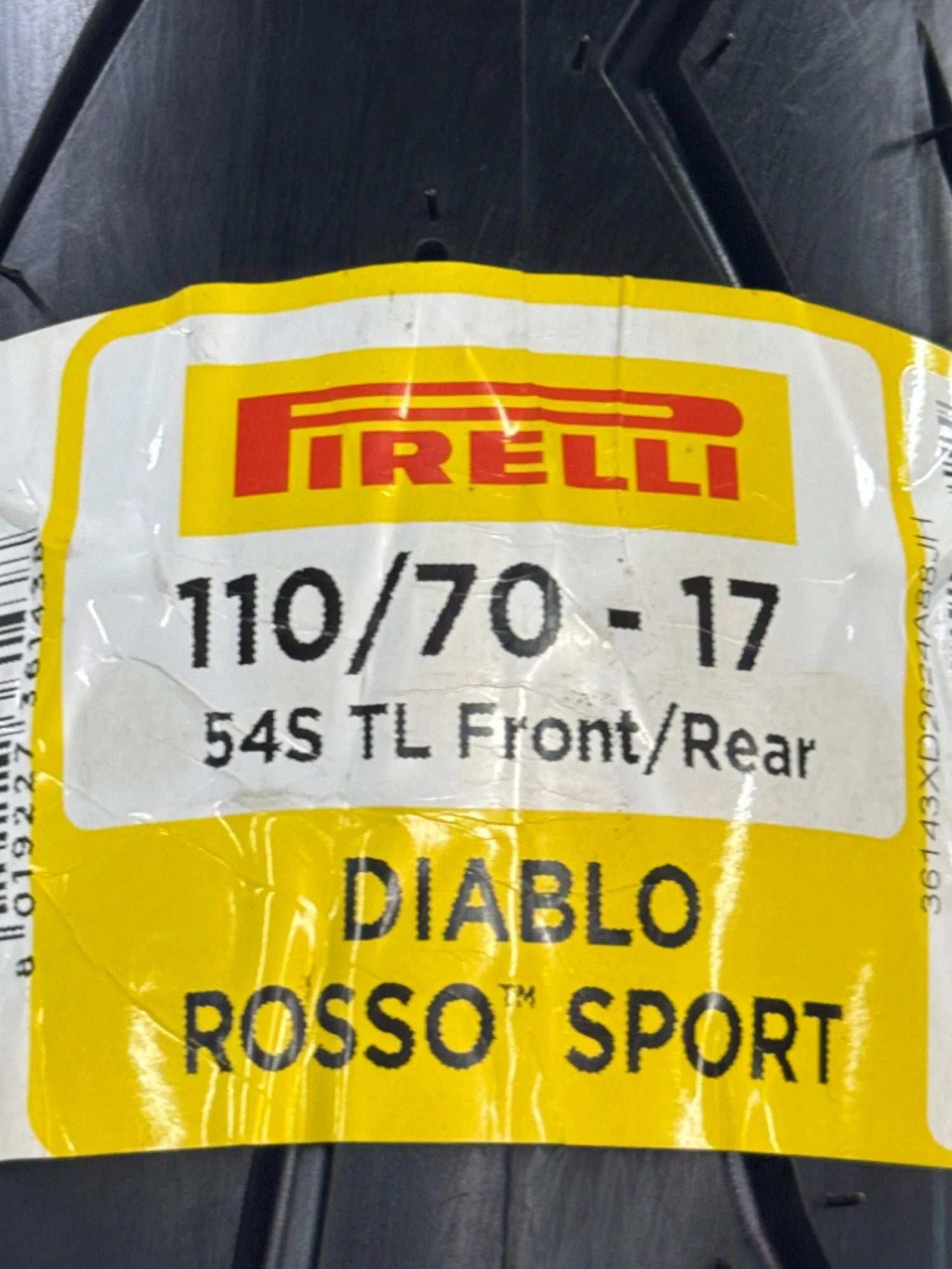 Llanta PIRELLI 110 70-diablo 17 rosso sport sellomatic