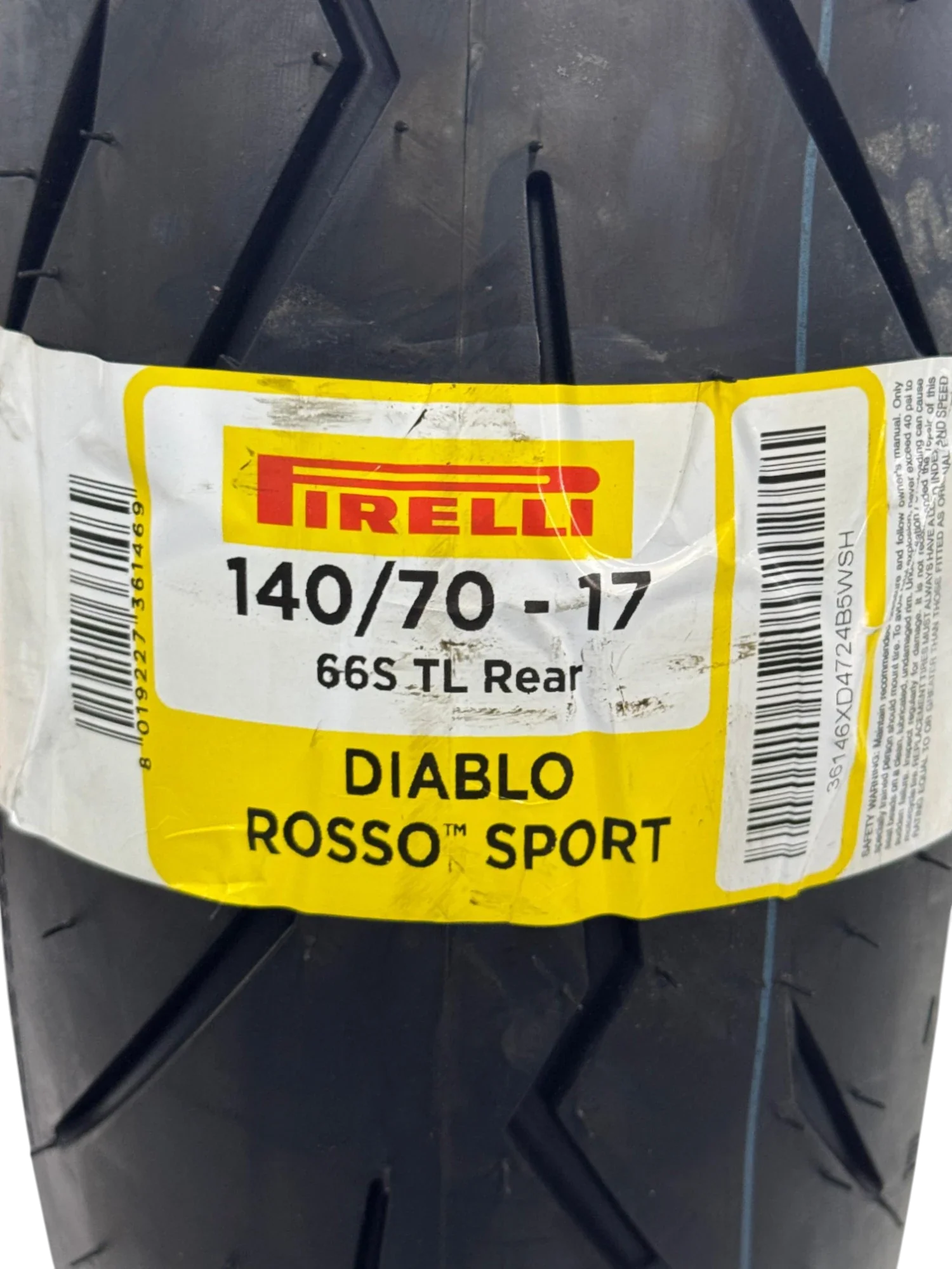 Llanta PIRELLI 140 70-diablo 17 rosso sport 65s sellomatic trasera