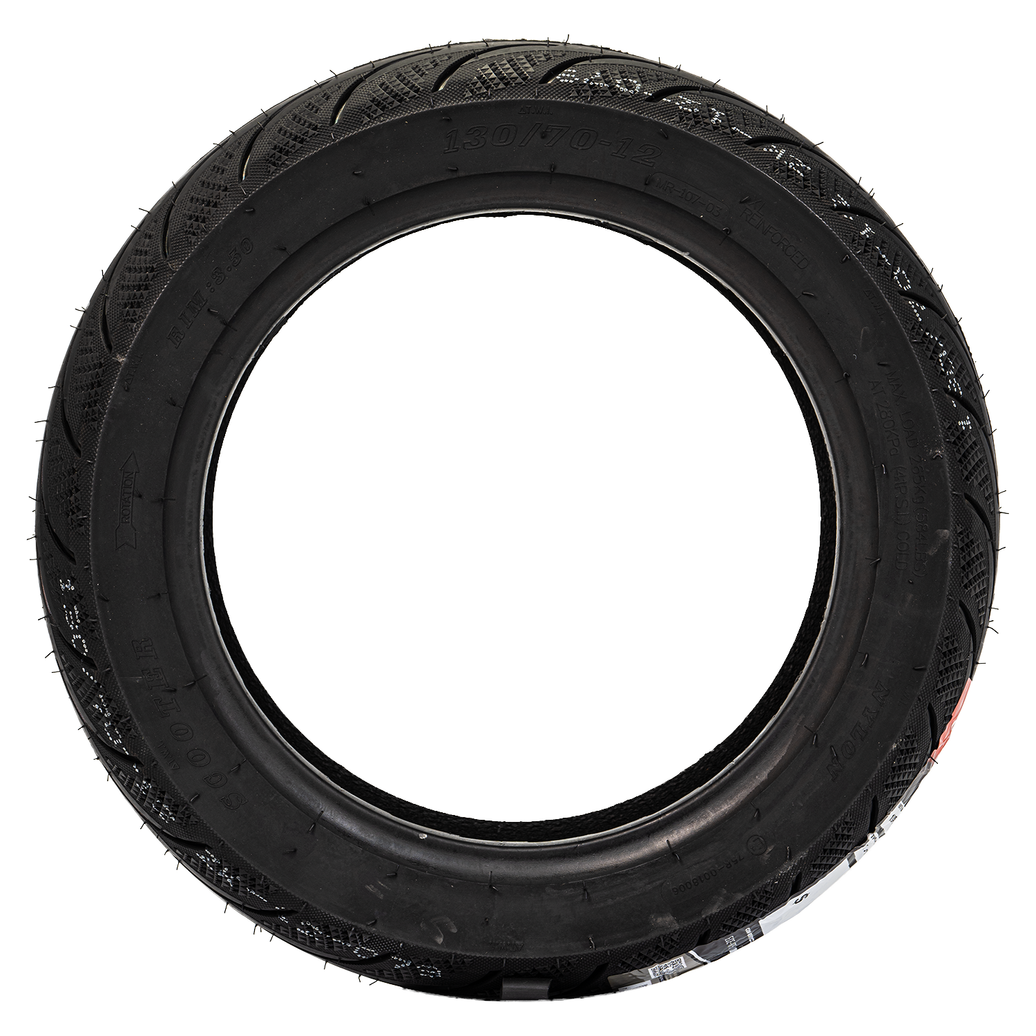 Llanta QUEEN tire 130 70-mr 12trasera 107 sellomatic