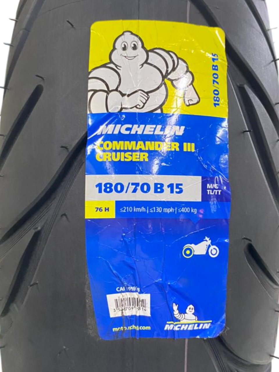 Llanta MICHELIN 180 70b-comander 15 iii cruiser sellomatic 76h