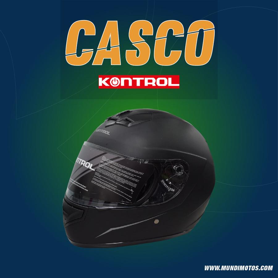 Casco Kontrol Talla M Negro Mate 878