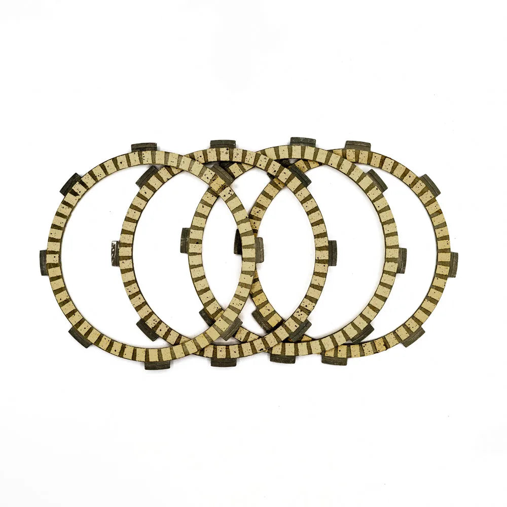 JGO DISCOS CLUTCH (4 DISCOS) RX100-115/YBR125/LIBERO125/XTZ125 HASTA (<12) PAPER BASE