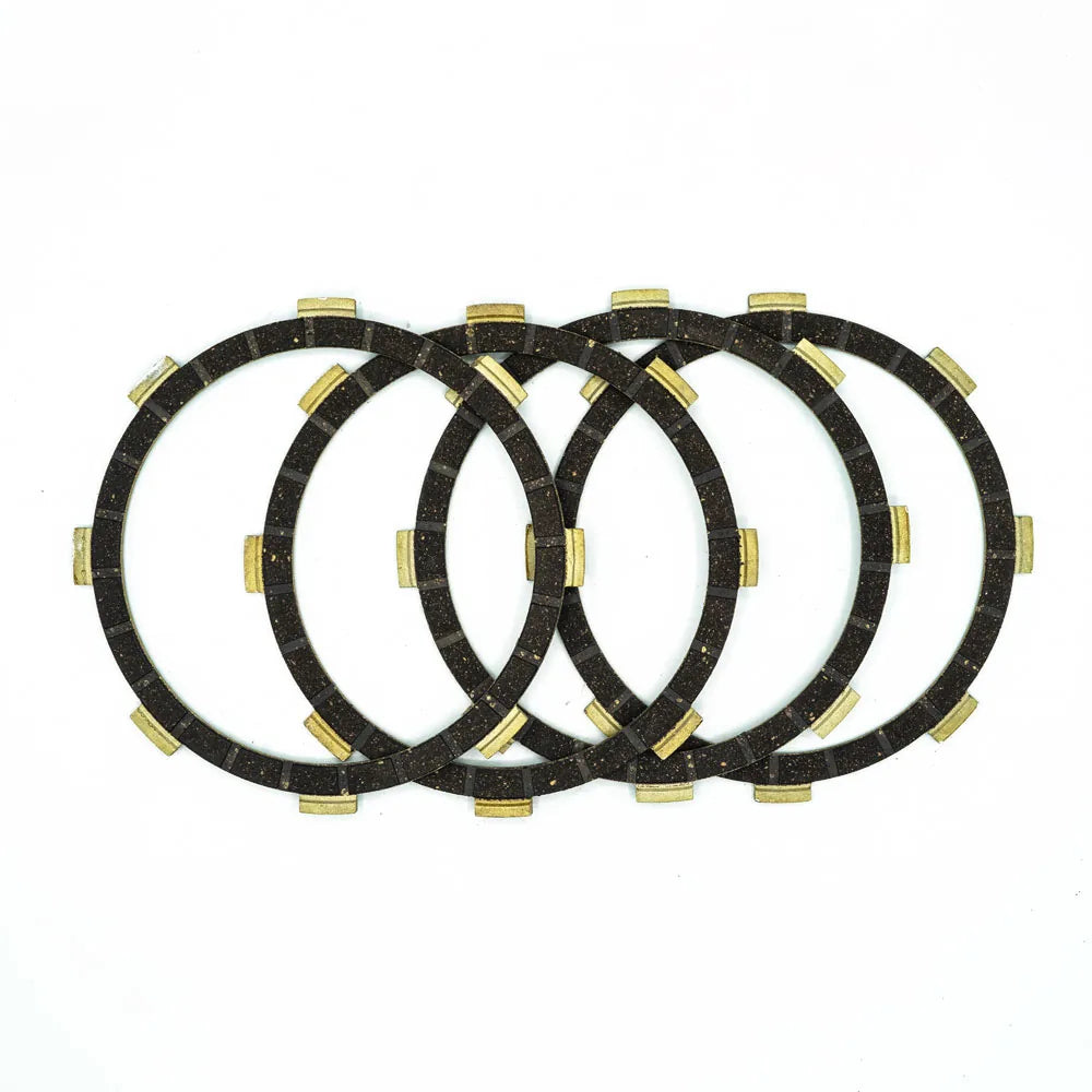JGO DISCOS CLUTCH (4 DISCOS) RX100-115/YBR125/LIBERO125/XTZ125 HASTA (<12) RUBBER BASE