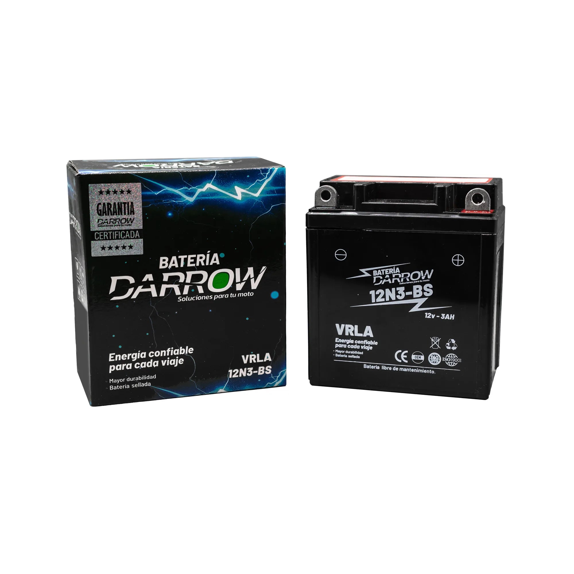 BATERIA 12N3-BS MAX100/MAGIC 110/KDX125/TS185 MN 12V/DTK125/DTK175/DT200