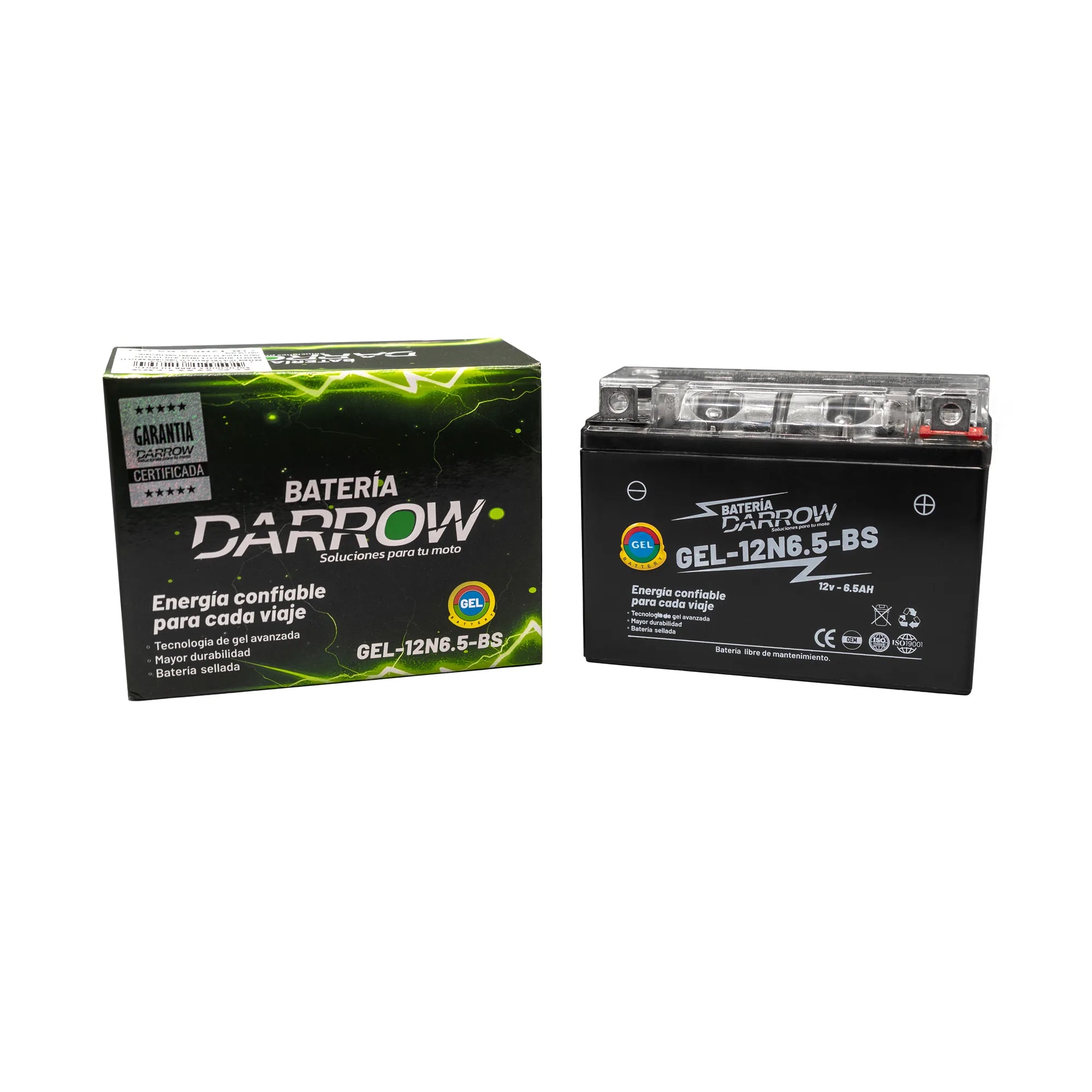 BATERIA 12N6.5-BS AK125 S-SL-NKD-NKDR/AK125 TT/AK150 TT/JH150 GY2 X TREME/JETIX-125/XY125/MACH 110/ONE ST 110/COMBAT/MRX150 (2020)/MRX150 2020