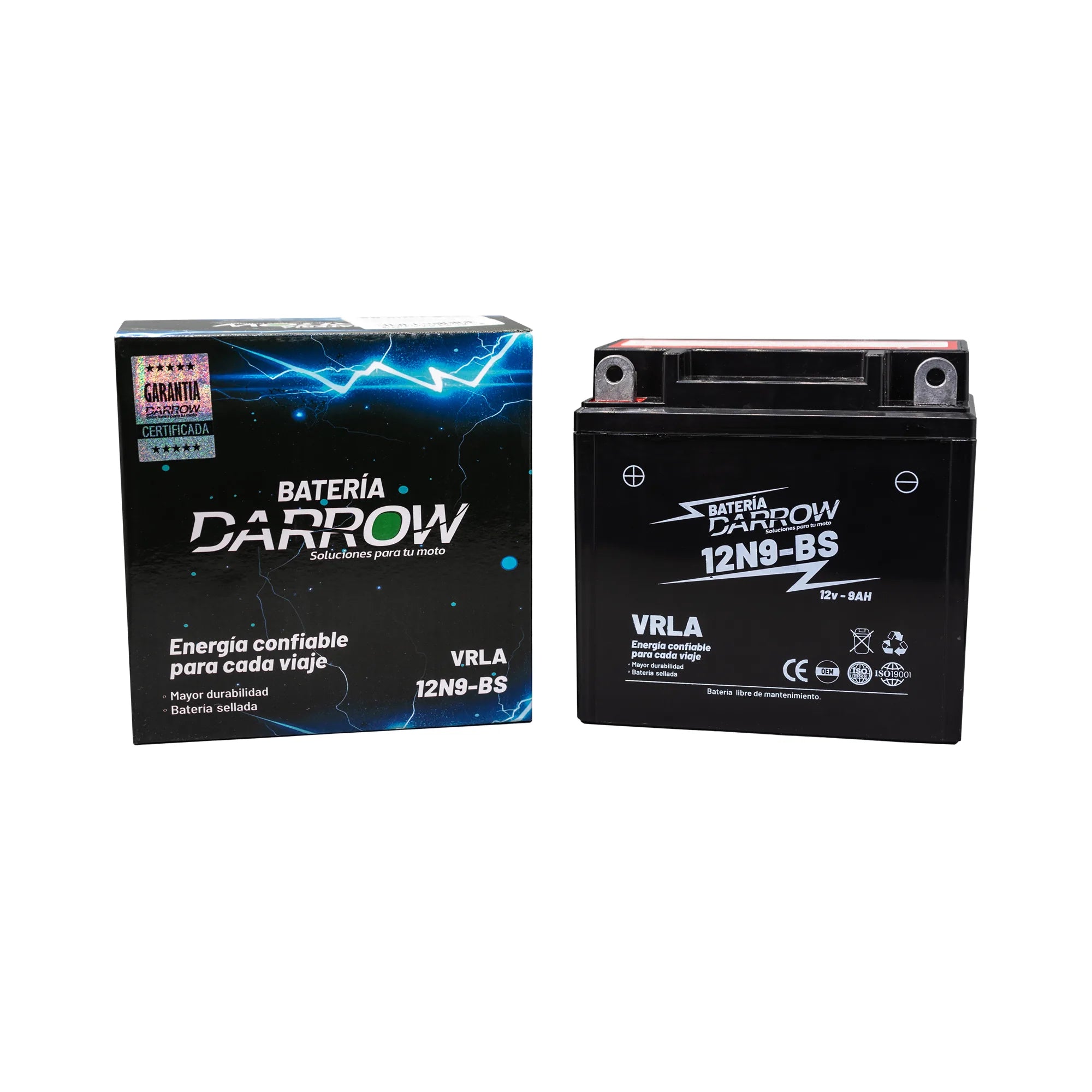 BATERIA 12N9-BS PLUS PX 150/PULSAR 180-II-UG/PULSAR 200/PULSAR 220/CM200/JH150/XY200 SUPERBIKE/TVS-180-APACHE /TVS-200-APACHE