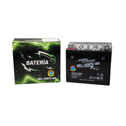 BATERIA 12Ν7C-BS AK125 EVO /AK125 NE /AK150 EVO /AK150 NE/AVENGER 220/JH125/GN125 /GS125/GN125H/GIXXER 150/GSR150/GSX150/NITRO125