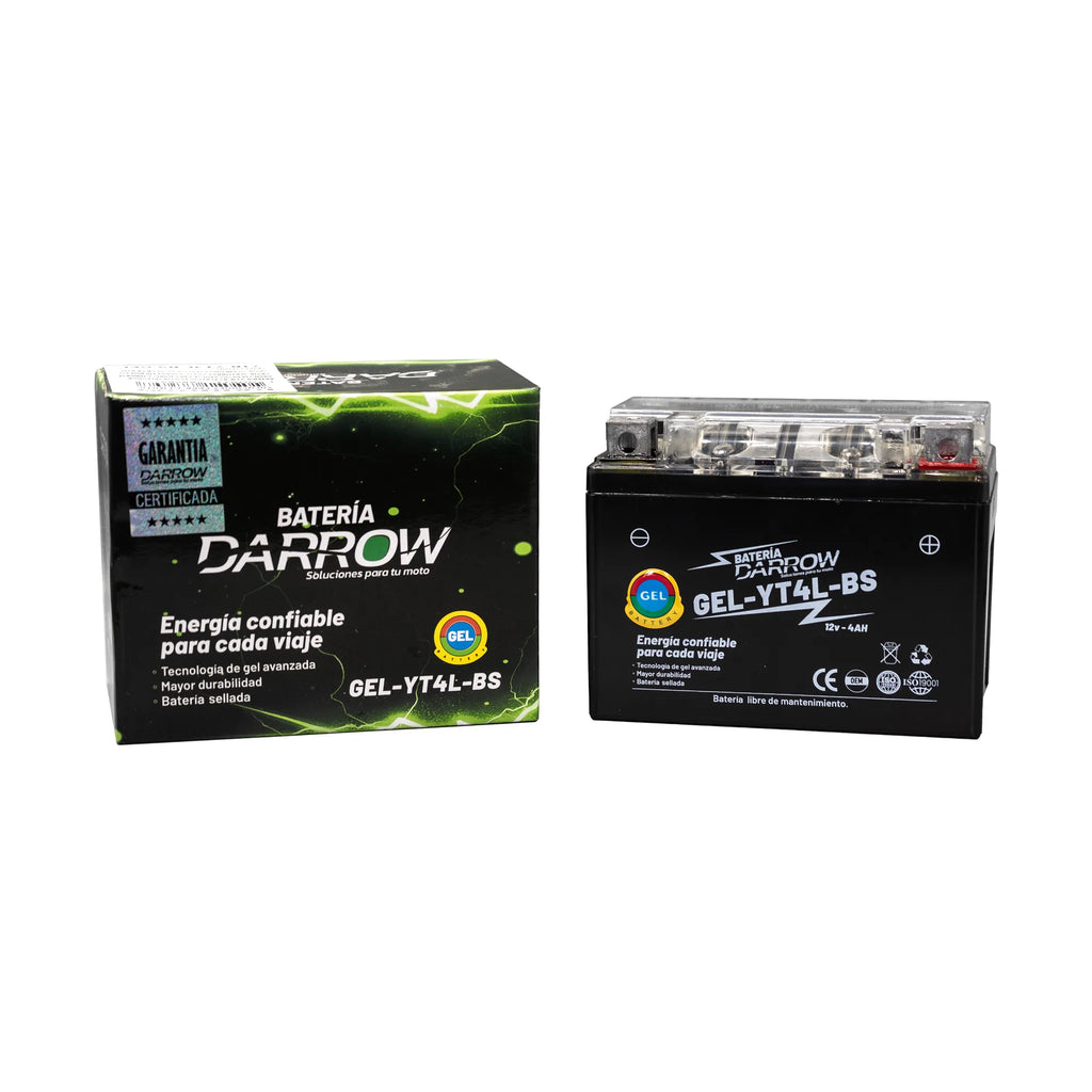BATERIA YT4L-BS PLATINO/ECO100/SPLENDOR/DASH-110/DASH5/XPULSE/C90/C100BIZ/C100WAVE/CB110/NXR125BROS/CG125/JL90/KLX110/KMX125/ZX130/VICT0R150M-S/LETS110/TS125 CR FD/AXIS/CRYPTONT115FI