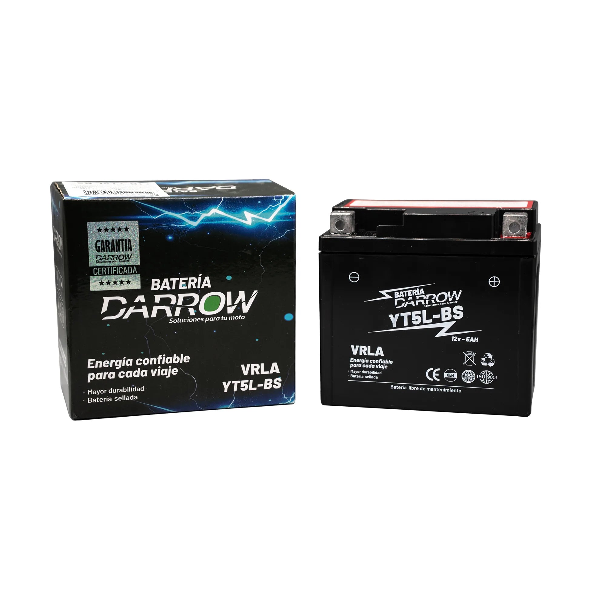 BATERIA YT5L-BS PULSAR NS150-160/IGNITOR/HUNK/BIZ/CG125/NXR125BROS-150/CLICK/CRF150F/XR150L/CB160/CB160F/TOP BOY/AN100/GSXR150/NEO/ONE ST/ADVANCE-R/BWS100/FINO/YZF R15V2/XTZ150/NMAX/FZ16 2,0