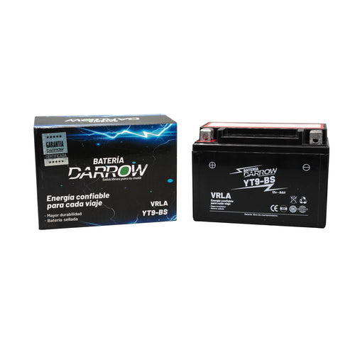 BATERIA YT9-BS AK200 XM M.N./AK235/AY200/AY 250/PULSAR NS 200/DOMINAR-250/DOMINAR 400/TRX400/XR650L/200 DUKE/250 DUKE/390 DUKE/YZF R6/TT 660RE/XT660R-X/YFM700R RAPT0R