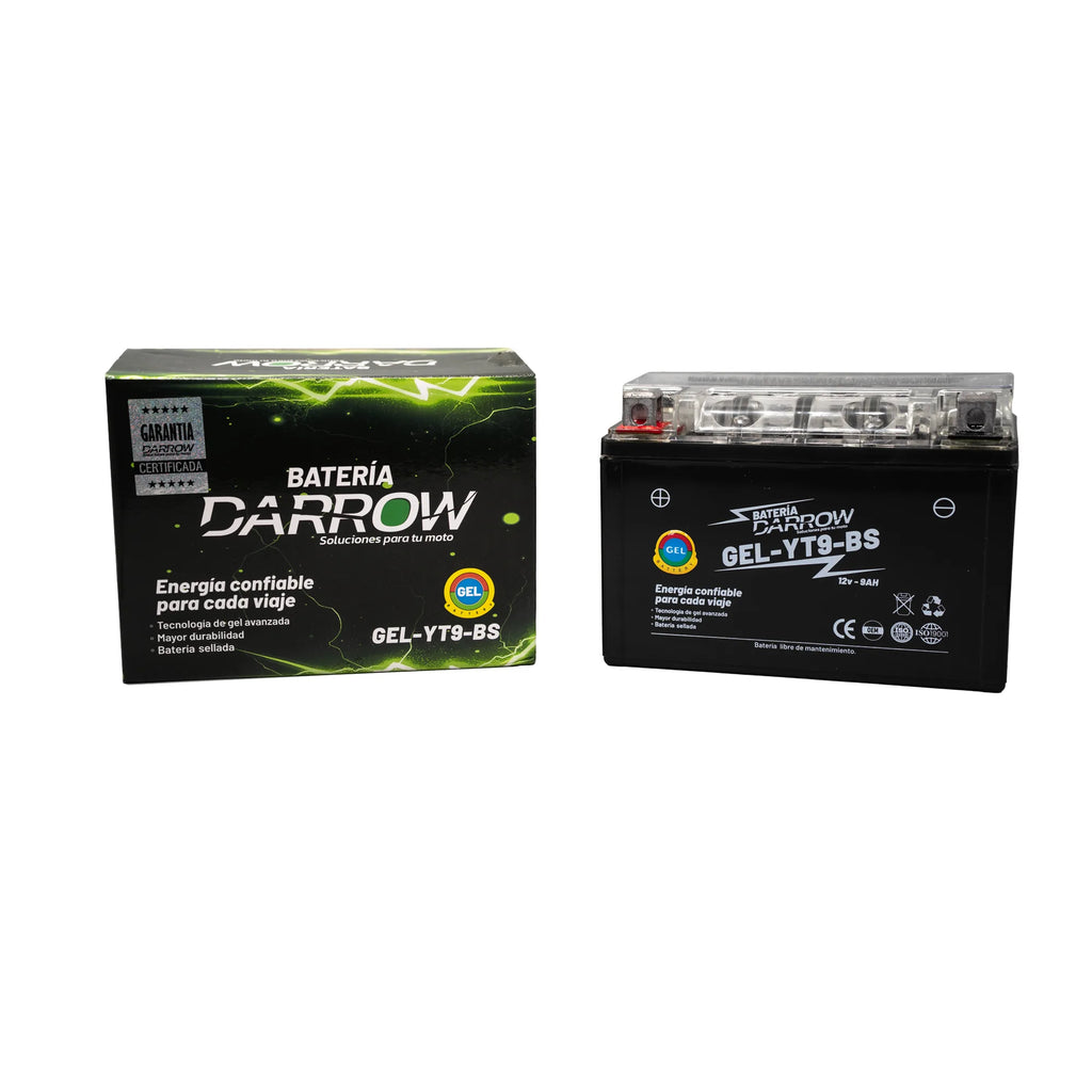BATERIA YT9-BS AK200 XM M.N./AK235/AY200/AY 250/PULSAR NS 200/DOMINAR-250/DOMINAR 400/TRX400/XR650L/200 DUKE/250 DUKE/390 DUKE/YZF R6/TT 660RE/XT660R-X/YFM700R RAPT0R