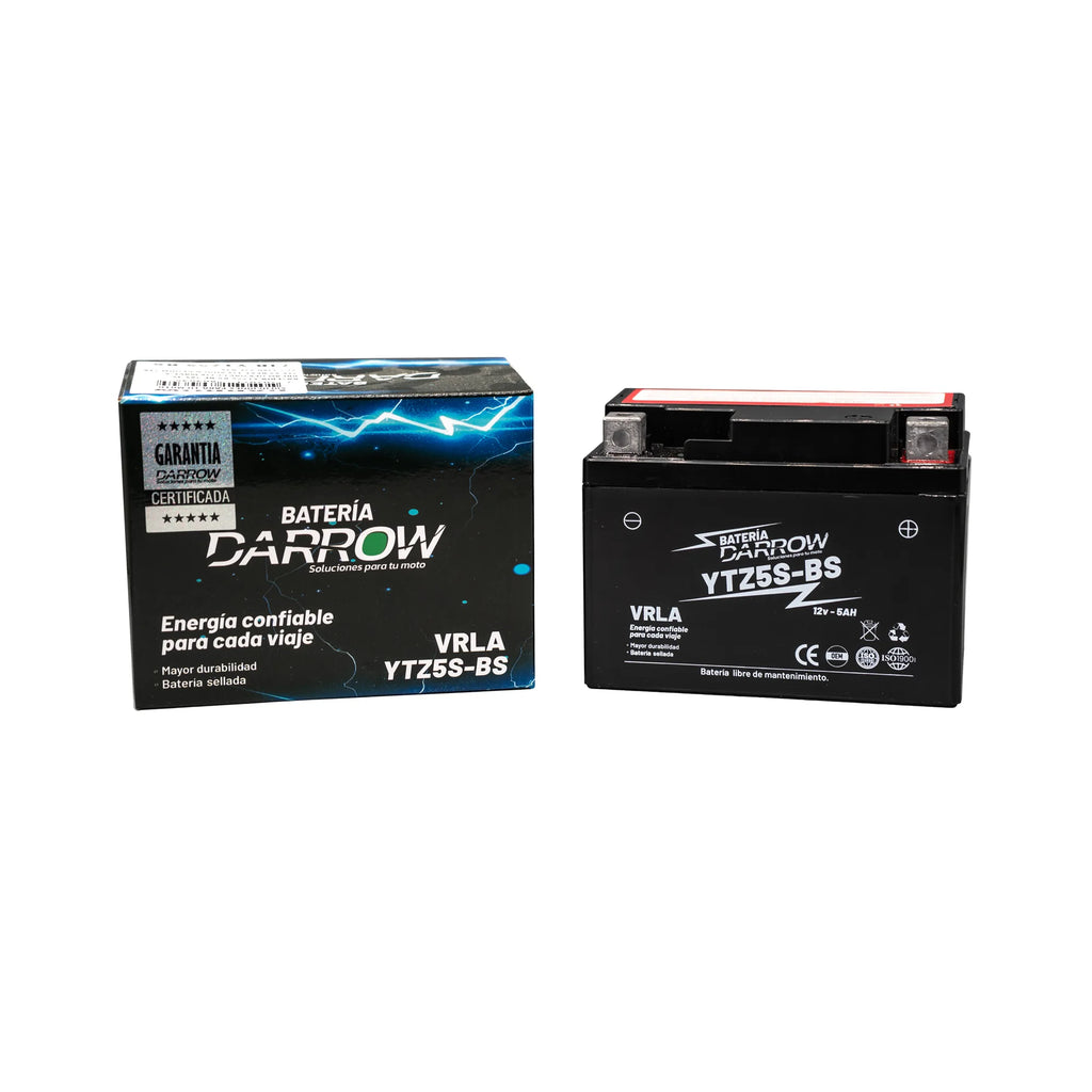 BATERIA YTZ5S-BS RE 205 4S/DREAM NE0/NAV1/C110 WAVE S/250 SX/BEST 125/SHOCK/VENOM 250/YCZ 110D/YZF R15