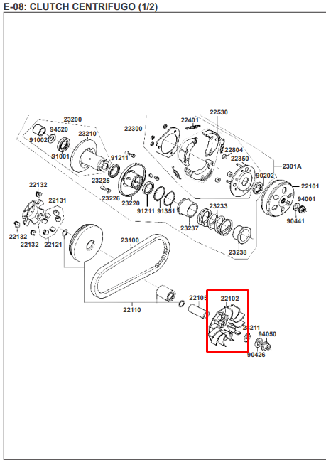Ventilador de clutch KYMCO AGILITY 125