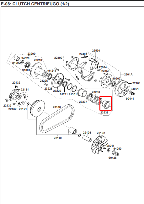 Asiento res. clutch #agility 2original 125 KYMCO