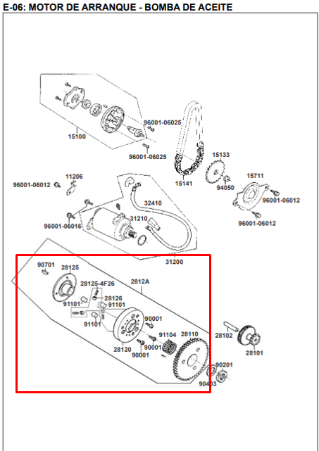 Clutch de arranque completo agility 125/city 150 KYMCO original