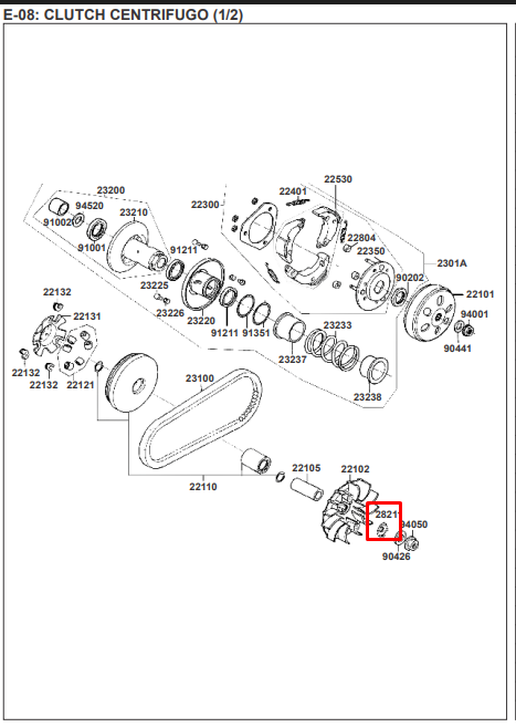 Piñón de crank agility KYMCO 125 original