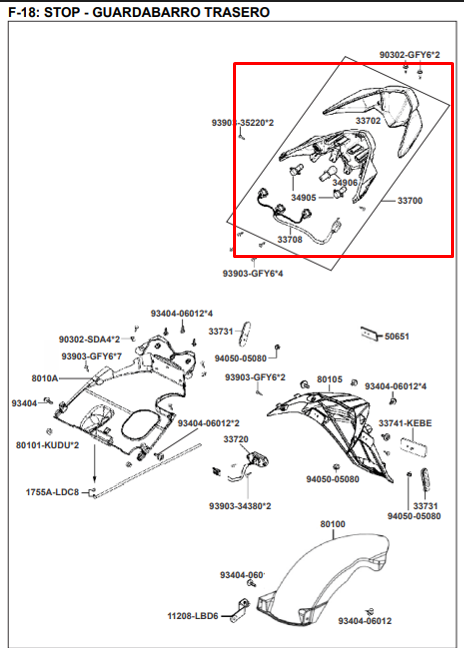 Stop Agility Rs 125 - Fly Kymco 125 Original