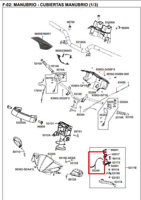 Switch de stop trasero agility naked 125 KYMCO original