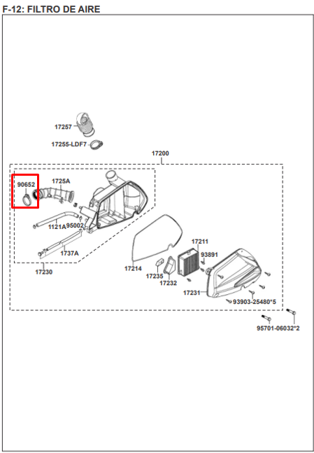 Abrazadera de manubrio agility KYMCO 125 original