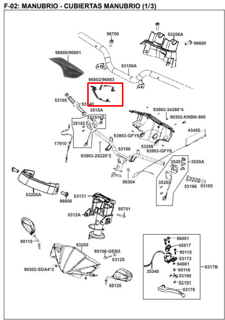 Soporte de cortaviento derecho agility KYMCO 125 original