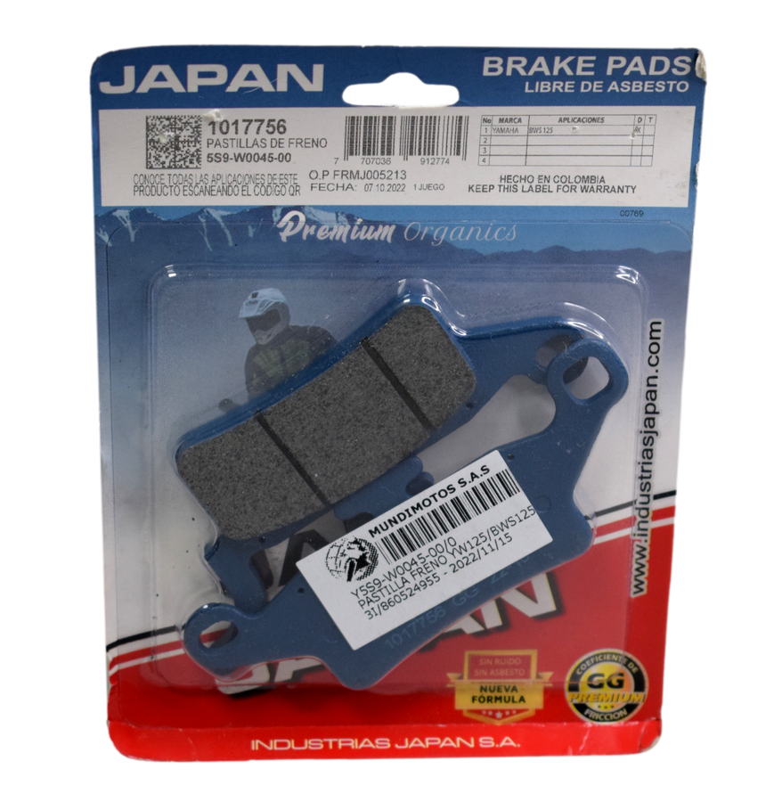 Pastillas De Freno Yamaha Bws 125