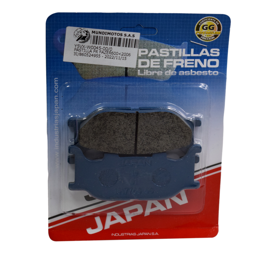 Pastillas De Freno Yamaha Fazer 2006