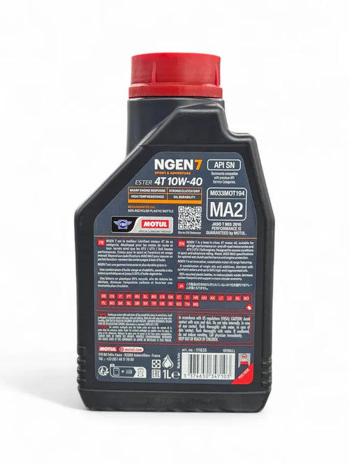 Aceite de motor MOTUL 10wsint 40ético ngen7 tiempos 4
